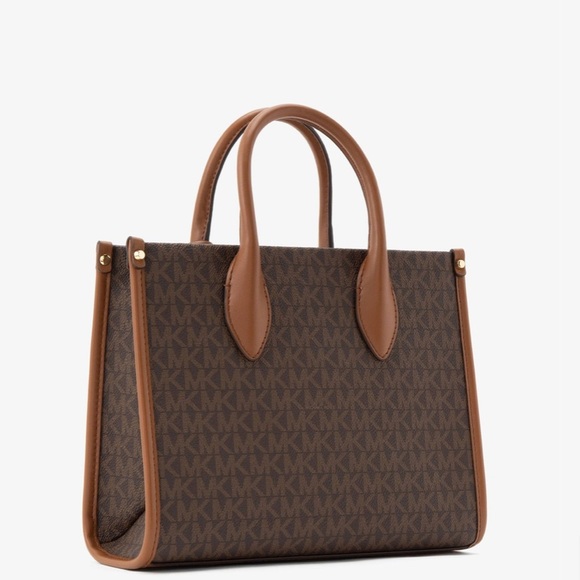 🔥Offer of the day!Michael Kors Mirella Small Crossbody Tote Bag Brown Signature - Picture 3 of 13